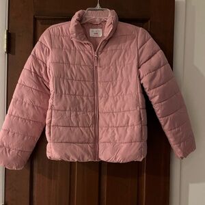 Place Light Pink Puffer Jacket for Kids